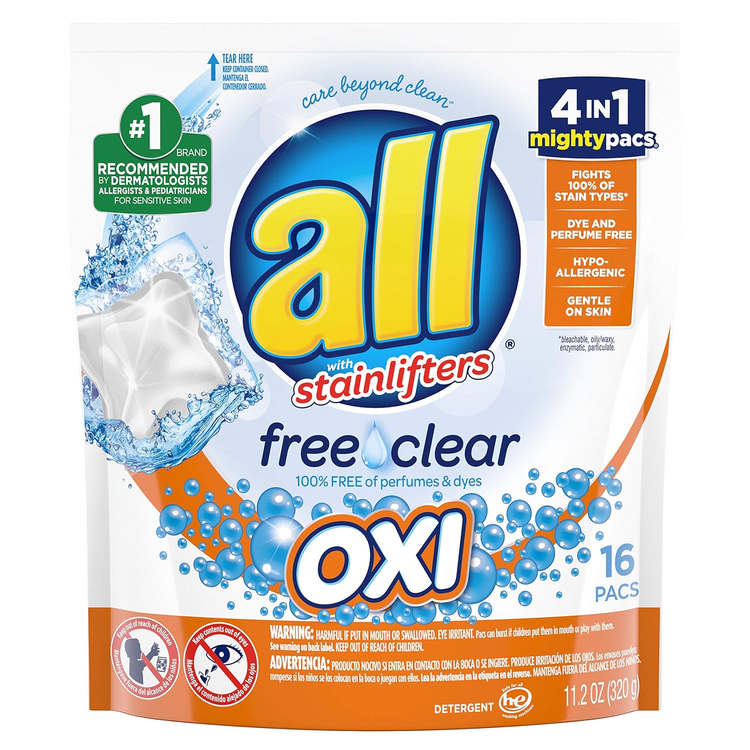 All-Mighty-Pacs-Laundry-Detergent,-Free-Clear-Pouch,-16-Count--10072613739827---444