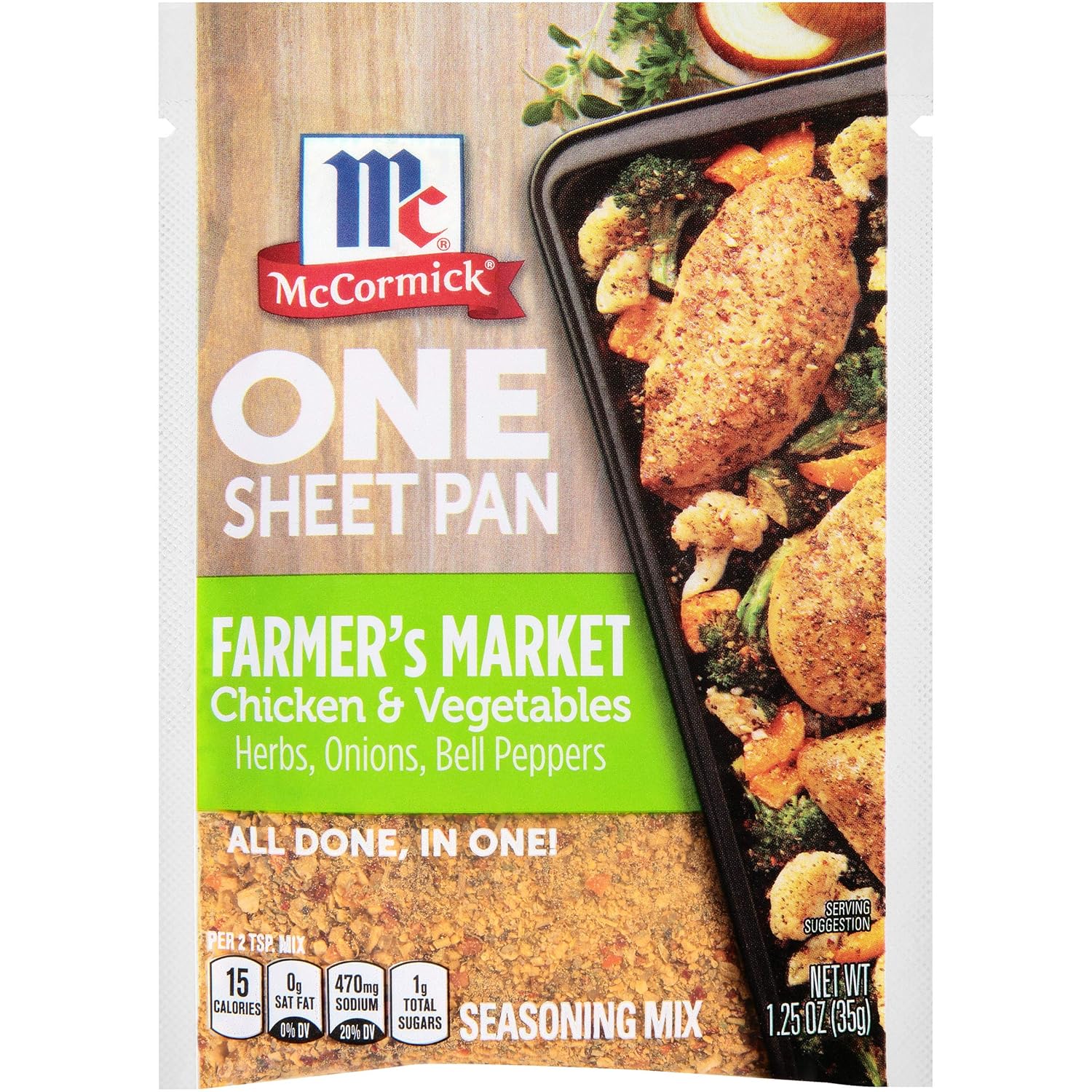 McCormick-ONE-Sheet-Pan-Farmer's-Market-Chicken-&-Vegetables-Seasoning-Mix,-1.25-1160
