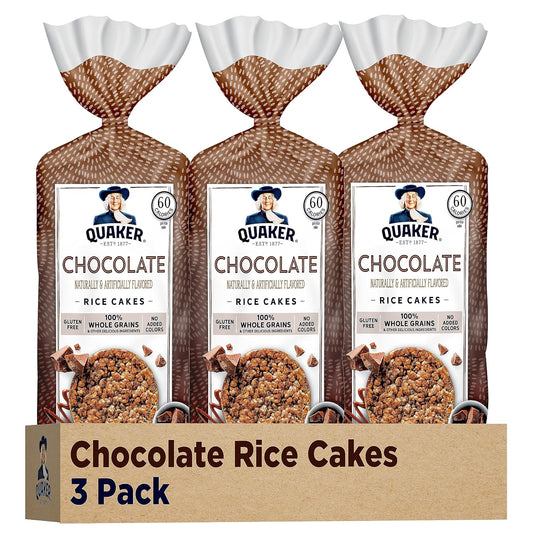 Quaker-Large-Rice-Cakes,-Chocolate,-7.23-oz-Bags,-(3-Pack),-Gluten--Free,-Whole-Grain,-Added-2659