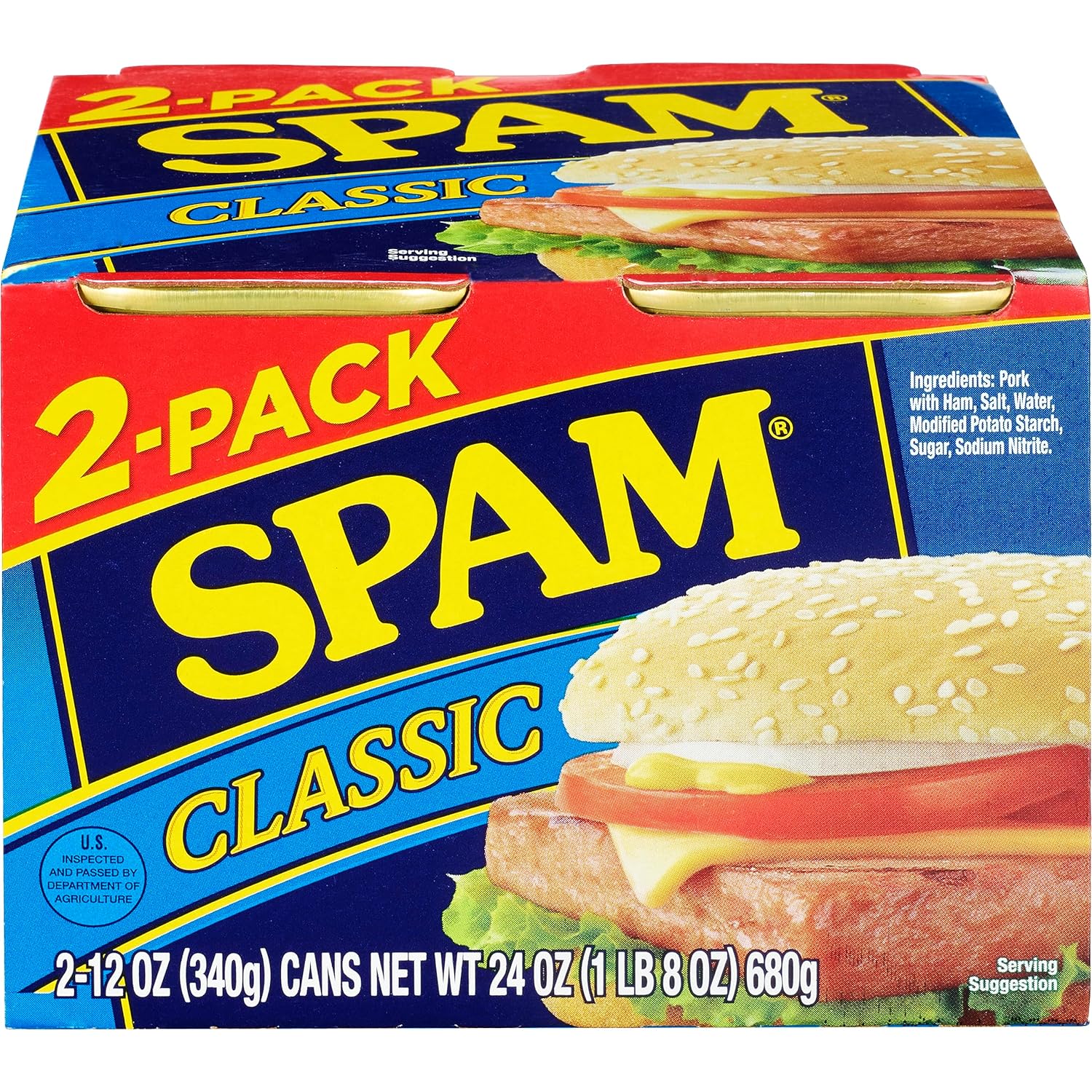 SPAM-Clásico,-lata-de-12-onzas-(paquete-de-2),-cerdo-completamente-cocido,-oz-1468